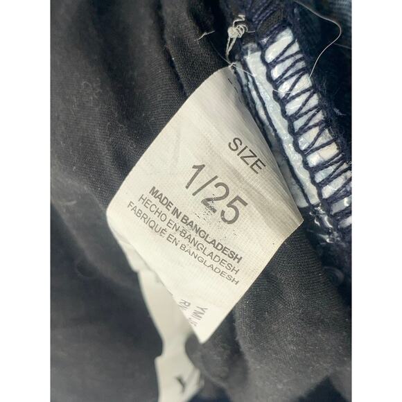 YMI Women's Dark Blue Denim Distressed Frayed Flare Y2K Jeans SZ 1/25 - Picture 10 of 13